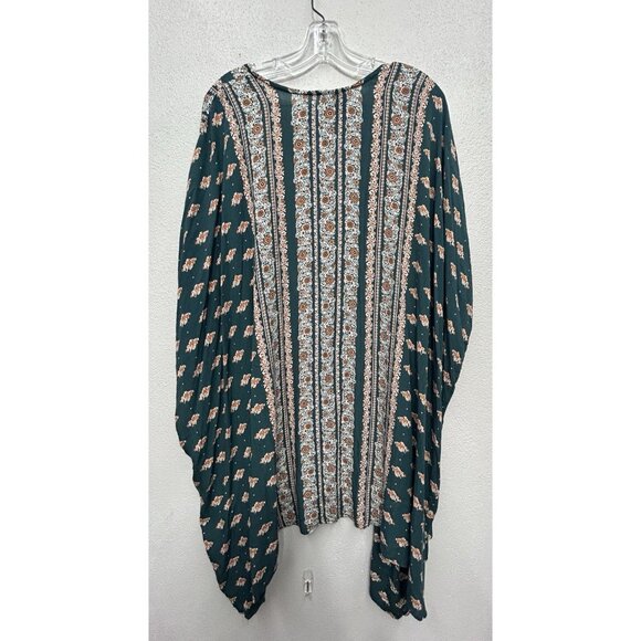 Angie Womens Floral Kimono Size Small Open Front Cover Up Boho Layering Beachy - Picture 3 of 9